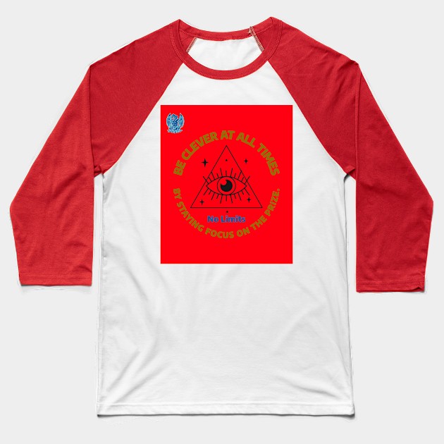 Staying Focus Red Baseball T-Shirt by Pod11 Prints